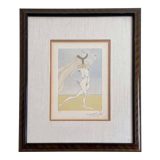Visions De Quevedo : "Nu Aux Voilettes" Hand Signed Lithograph by Salvador Dali For Sale