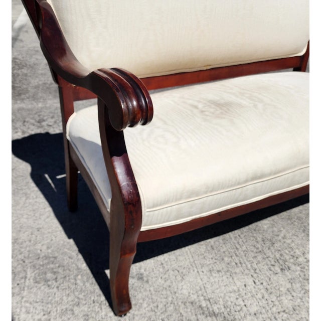 Brown Dm Antique Asian Rosewood Carved Foo Dogs Settee For Sale - Image 8 of 10