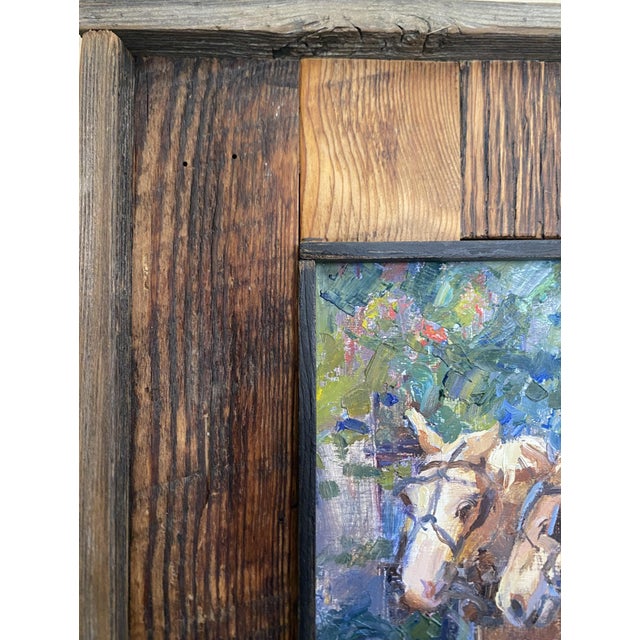 "Team Effort" ~ Original Oil Painting, Lorie Batson, a Haflinger Team Prepares for Days Work While Exhibiting Their Docile Strength For Sale - Image 4 of 10