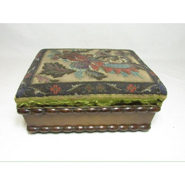Mid 19th Century English Victorian Beadwork Box For Sale - Image 5 of 17