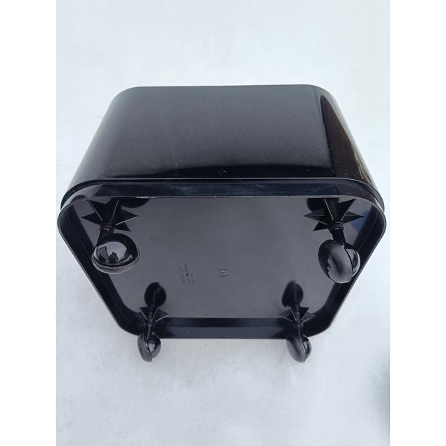 Black Modular Square Container by Anna Castelli Ferrieri for Kartell, in Very Good conditions. Designed 1960 to 1969 This...