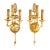 French Empire Style Swan Motif Gilt Bronze Wall Sconces - A Pair For Sale