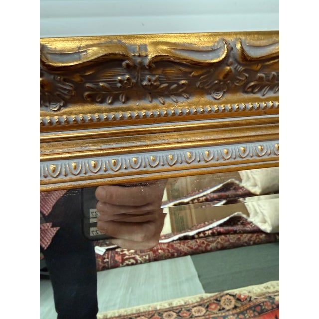 Late 20th Century Z Gallerie Old World Over Mantle Mirror, Vintage For Sale - Image 5 of 12