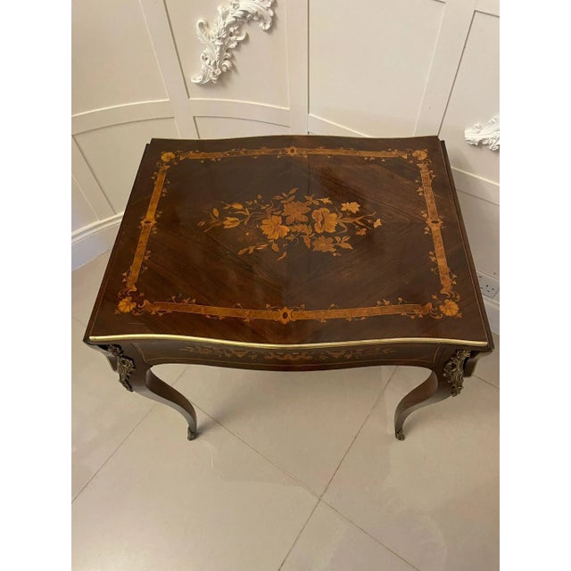 Antique French Rosewood Marquetry Inlaid Centre Table For Sale - Image 11 of 18