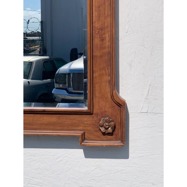 Brown Faux Grain & Giltwood Neoclassical Style Mirror For Sale - Image 8 of 13