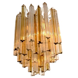 Trilobo Chandeliers from Venini, Italy, 1960s, Set of 2 For Sale