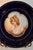 Late 19th Century Antique Vienna Style Cobalt Blue Porcelain Cabinet Portrait Plate Hand Painted For Sale - Image 5 of 13
