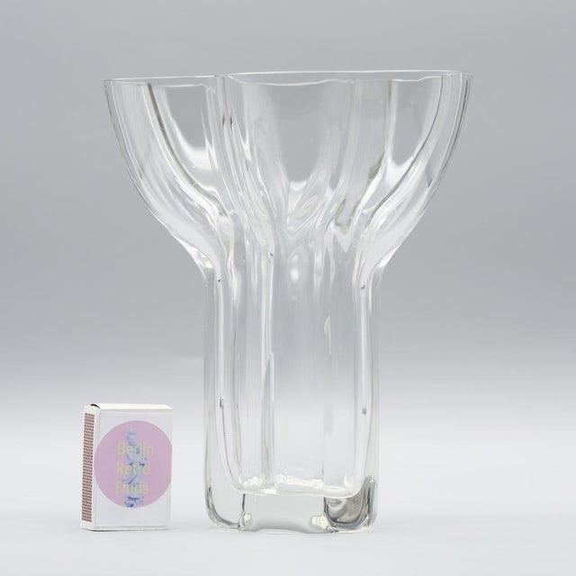 Rosenthal Vintage Sculptural Glass Vase by Tapio Wirkkala for Rosenthal, Germany, 1960s For Sale - Image 4 of 11