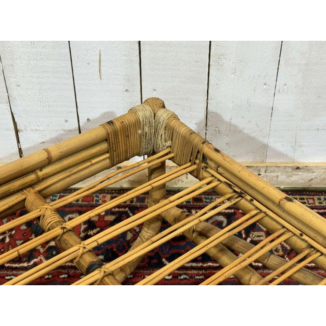 Vintage Rattan and Bamboo Daybed, 1960s For Sale - Image 6 of 17