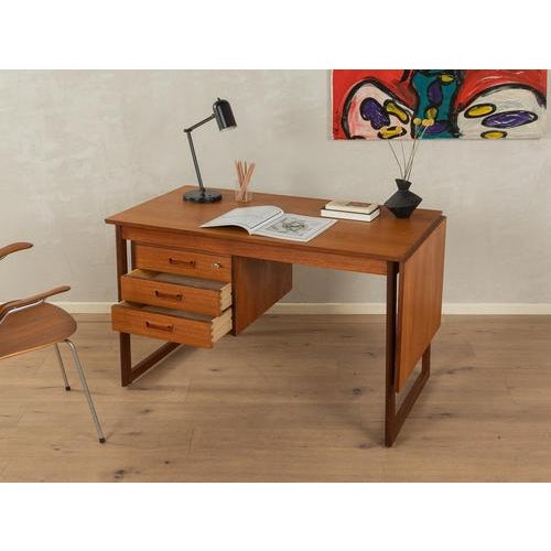 Vintage Teak Veneer Desk, 1960s For Sale - Image 3 of 11