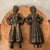 Metal Vintage Pair of Cast Iron Andirons of a Colonial Dutch Boy & Girl Figurines For Sale - Image 7 of 12