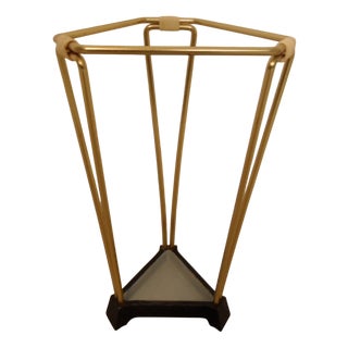 Vintage Hollywood Regency Metal Umbrella Holder, 1950s For Sale