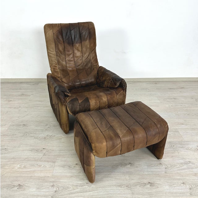 Mid-Century Modern De Sede Ds 50 Buffalo Leather Lounge Chair With Ottoman For Sale - Image 3 of 11