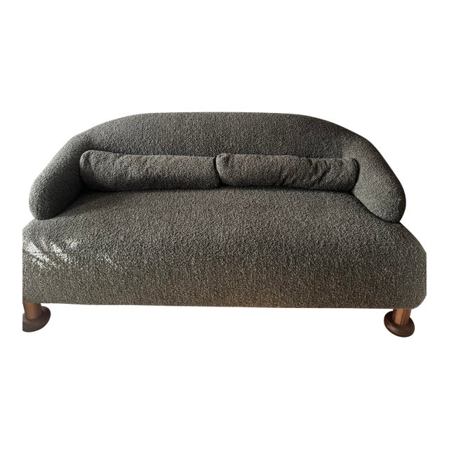 Green Boucle Sofa For Sale