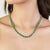 Green 21.78 Carat Green Onyx Bezel-Set Gemstone Tennis Necklace- 925 Sterling Silver Jewelry For Sale - Image 8 of 12