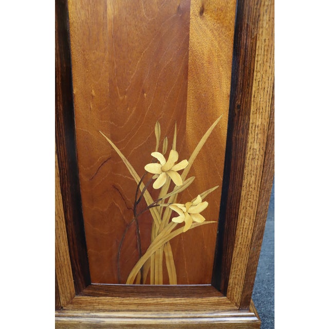 Wood Emile Gallé Style Art Nouveau Oak Hanging Pantry Cupboard For Sale - Image 7 of 13