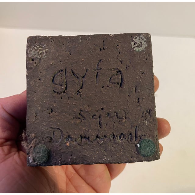 Brutalist Square Stoneware Trinket from Sejer, Denmark, 1970s For Sale - Image 4 of 8