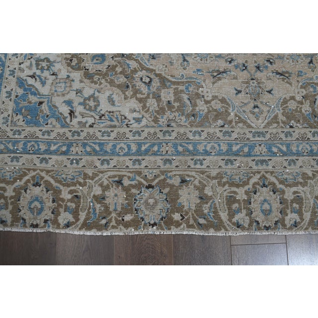 1970s Vintage Persian Handknotted Wool Brown Oversize Area Rug For Sale - Image 11 of 11