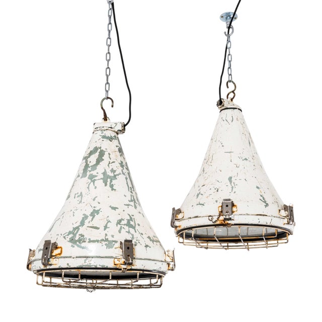 Large Scale Nautical Ships Lamps, 1970s, Set of 2 For Sale