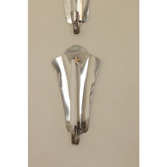 Mid-Century Swedish Pewter Sconces, Set of 2 For Sale - Image 11 of 18