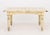 Provincial Distressed White Painted Pine Dining Table, with one central leaf on four turned wood legs. Extended: 29.75" H...