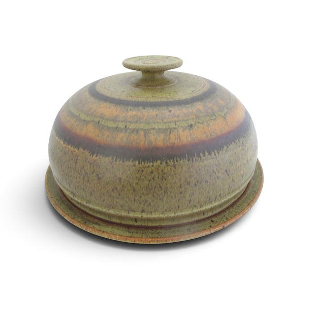 Wally Schwab Large Cake Dome Dessert Serving Dish W/Lid Pacific Nw Pottery For Sale - Image 4 of 17