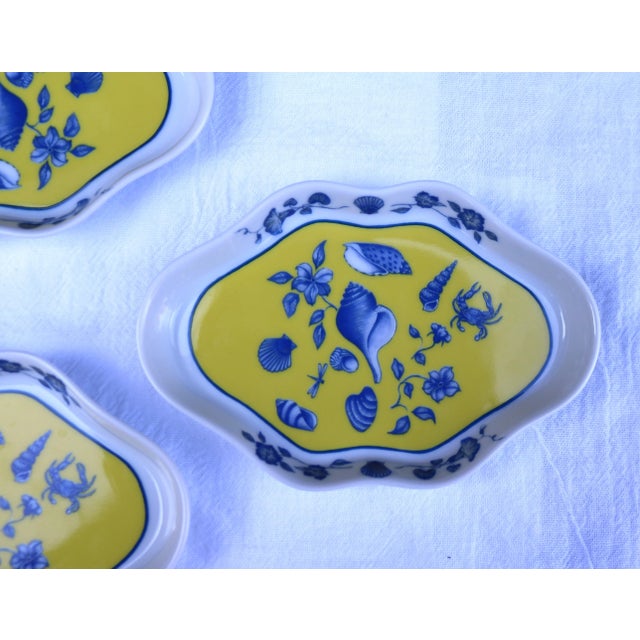 1988 Coastal Small Leaf Dish Costa Azzurra by Lynn Chase-Set of 4 For Sale - Image 9 of 10