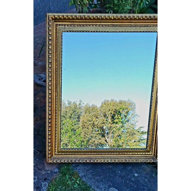 Vintage Italian Mirror with Simple Gold Frame, 1960s, in Good conditions. Designed before 1890