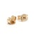 Modern Dainty Mop Round Disc Stud Earrings, 14k Yellow Gold, Width 4.75 Mm, Pair For Sale - Image 3 of 4