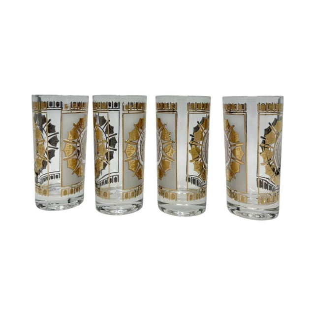 Mid-Century Modern Vintage Georges Briard Royal Crown Highball Glasses- Set of 4 For Sale - Image 3 of 12