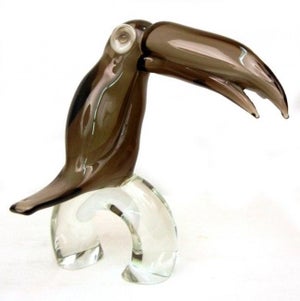 Licio Zanetti, Exquisite Signed Murano Handblown Glass Toucan Sculpture