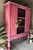Vintage Romantic Petite Hutch From the 1930s Custom Painted a Beautiful Dusty Pink For Sale - Image 9 of 11