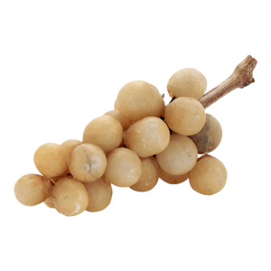 40s Italian Alabaster Grapes With Real Vine Stem