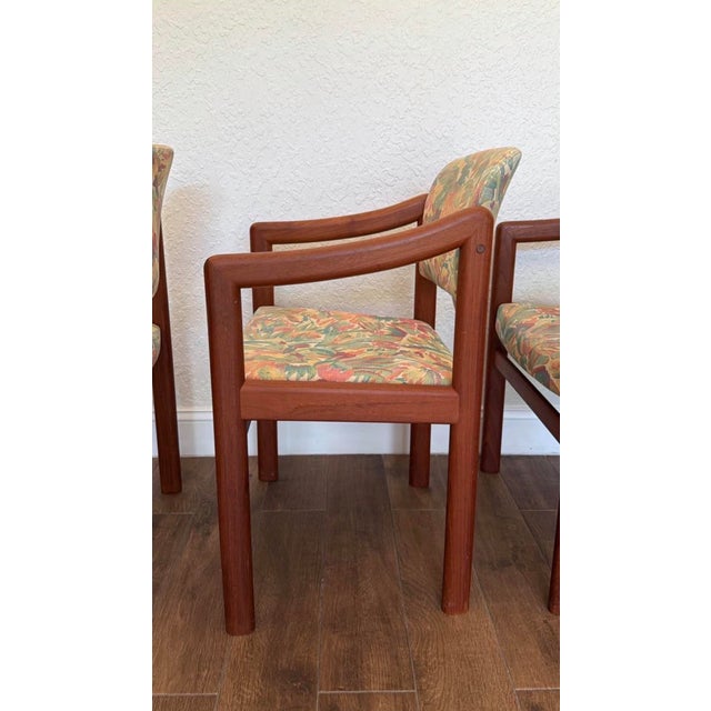 Vintage Mid-Century Modern Teak Dining Chairs - Set of 4 For Sale - Image 10 of 10