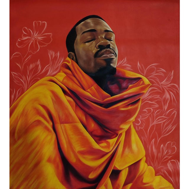 "Sanctuary Ii", Oil on Canvas Painting by Franklin Igwenagu For Sale