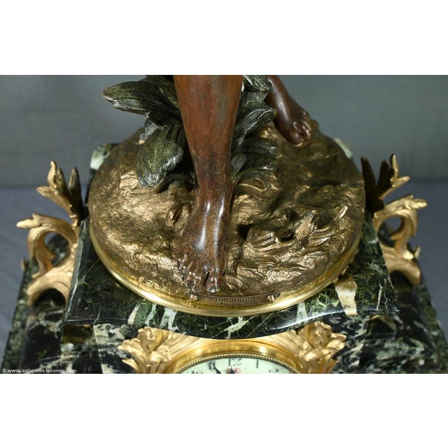 Pendulum in Regulate and Marble by A. Moreau, 1890s For Sale - Image 14 of 18