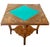 Vintage Marquetry Wood Inlay With Mother of Pearl Folding Game Table For Sale - Image 9 of 18