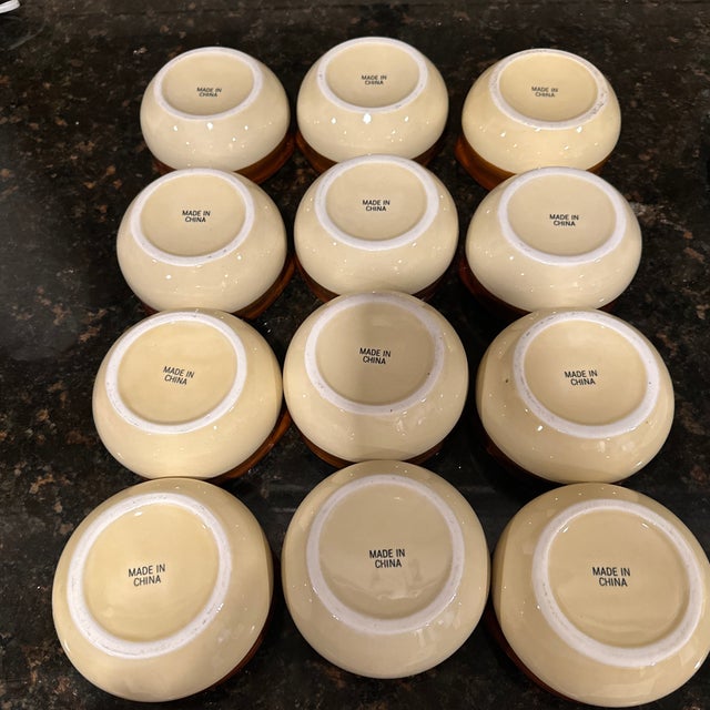 Mid 20th Century Mid 20th Century Ceramic French Onion Soup Bowls - Set of 12 For Sale - Image 5 of 7