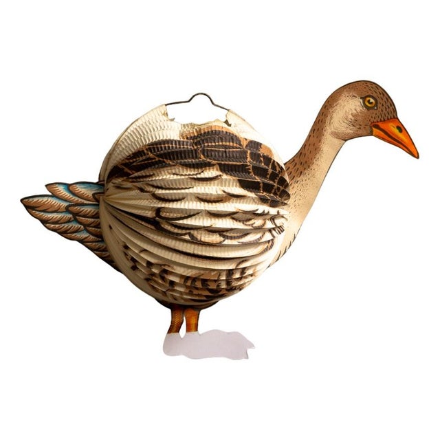 Paper Goose Lantern, West Germany, 1960s For Sale - Image 12 of 13