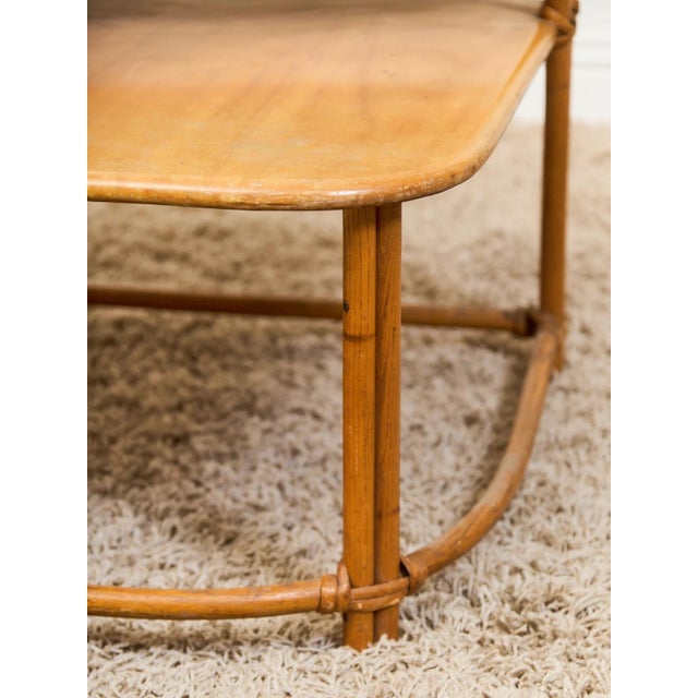 Mid 20th Century Two Tier Side Table Styled After Heywood Wakefield For Sale In Los Angeles - Image 6 of 12