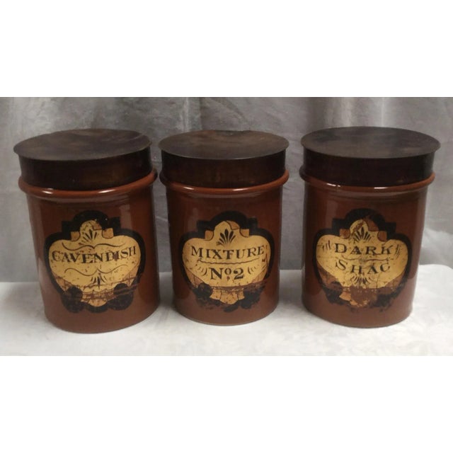 Mercantile Antique Tobacco Jars - Set of 3 For Sale - Image 4 of 10