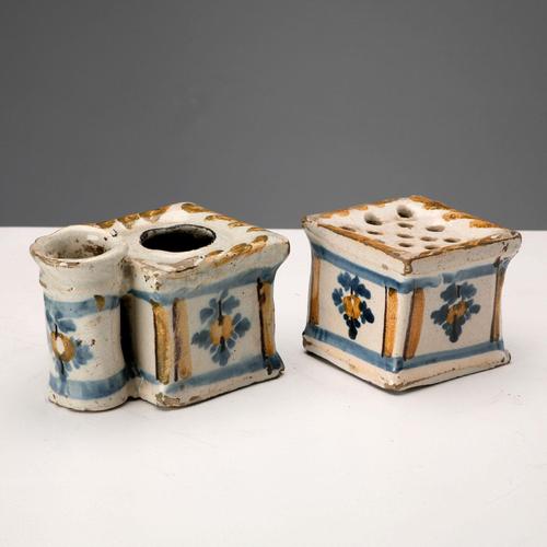 Majolica Inkwell and Dustpan For Sale - Image 9 of 9