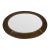 Arts and Crafts Style Oval Wall Mirror, Hammered Metal Frame With Strapwork Mounts For Sale