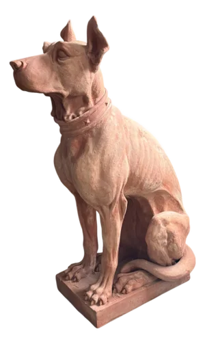 Italian Terracotta Dog Statue