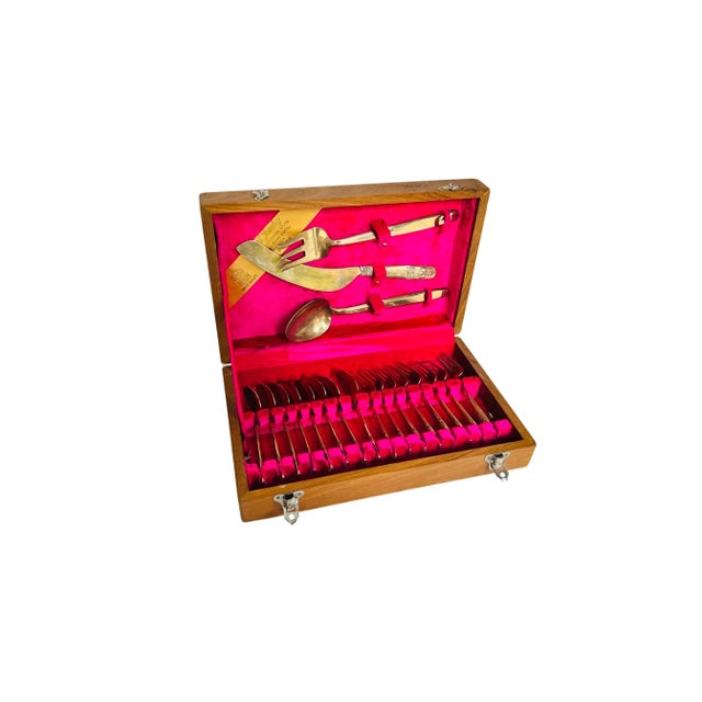 1960s Thai Brass Dessert Flatware Set in Box 20 Pieces Chairish