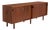Florence Knoll International Credenza Walnut Legs Chrome Locks Leather Pulls 1960s For Sale