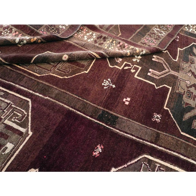 Brown Galerie Shabab Collection Mid-20th Century Handmade Turkish Anatolian Tribal Room Size Carpet For Sale - Image 8 of 8