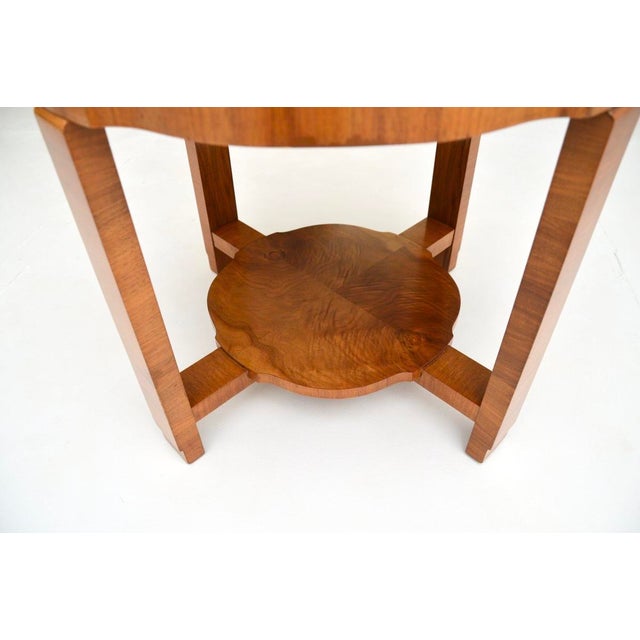 Art Deco Figured Walnut Coffee Table, 1930s For Sale - Image 6 of 7