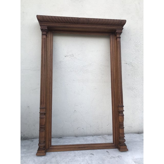 Beige Antique Oak Wood Frame, 1920s For Sale - Image 8 of 18