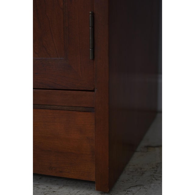 Stickley Mission Cherry Tv Entertainment Unit Armoire For Sale - Image 10 of 16